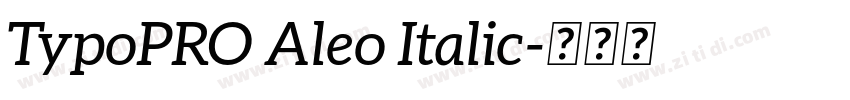 TypoPRO Aleo Italic字体转换